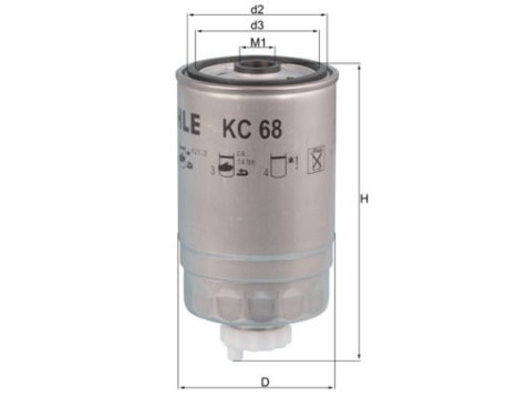 Fuel filter KC 68 Mahle, Image 2