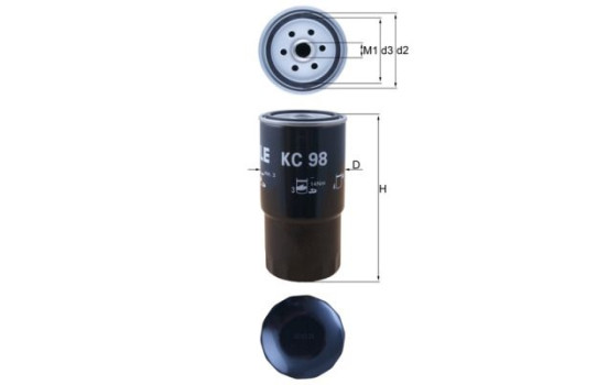 Fuel filter KC 98 Mahle, Image 3