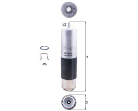 Fuel filter KL 169/6D Mahle