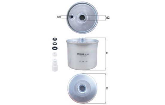 Fuel filter KL 468 Mahle, Image 2