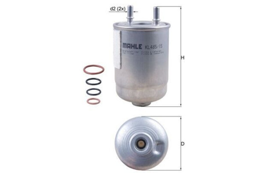 Fuel filter KL 485/15D Mahle