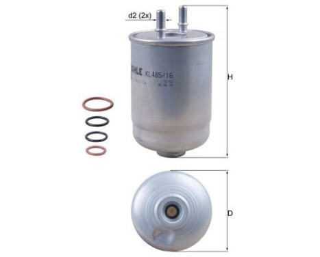 Fuel filter KL 485/16D Mahle