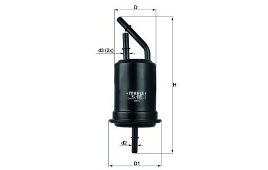 Fuel filter KL 488 Mahle, Image 2
