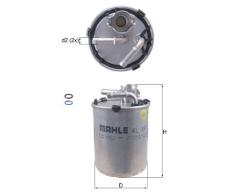 Fuel filter KL 497D Mahle, Image 2