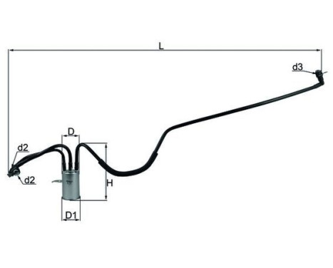 Fuel filter KL 553 Mahle, Image 2
