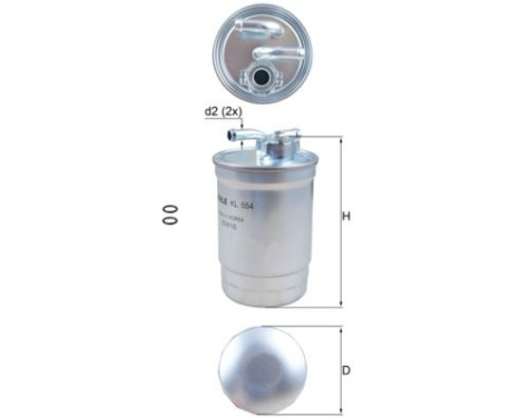 Fuel filter KL 554D Mahle