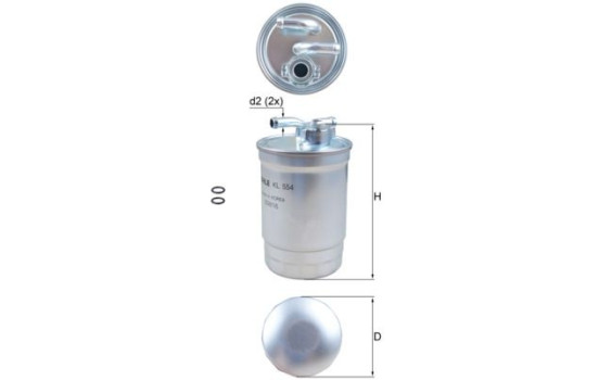 Fuel filter KL 554D Mahle