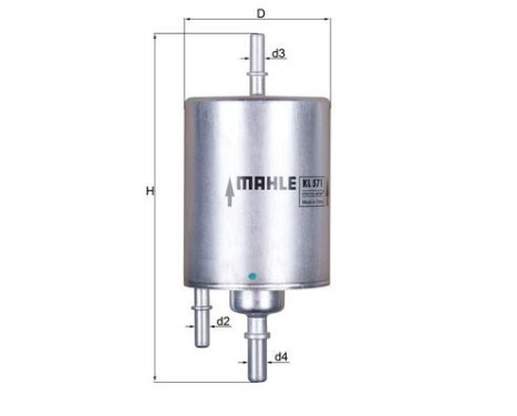 Fuel filter KL 571 Mahle, Image 2