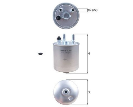 Fuel filter KL 639D Mahle, Image 2