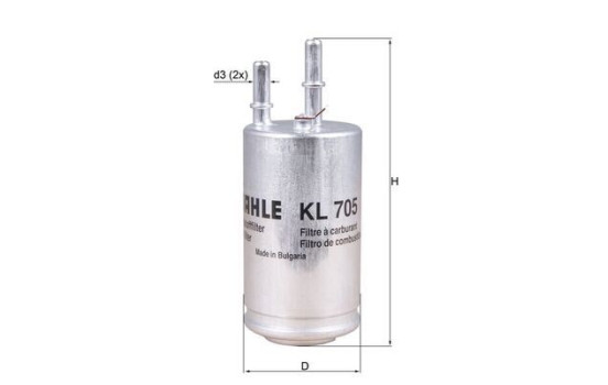 Fuel filter KL 705 Mahle, Image 2