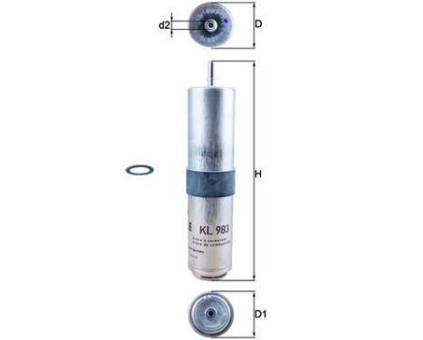 Fuel filter KL 983D Mahle