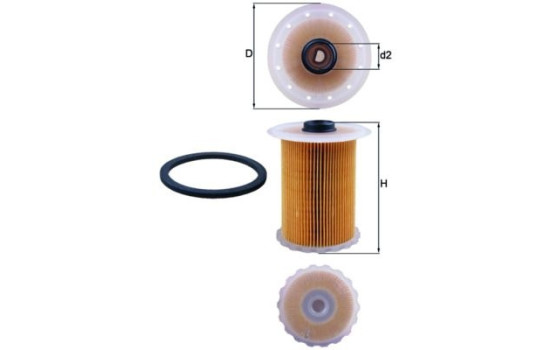 Fuel filter KX 183D Mahle, Image 2