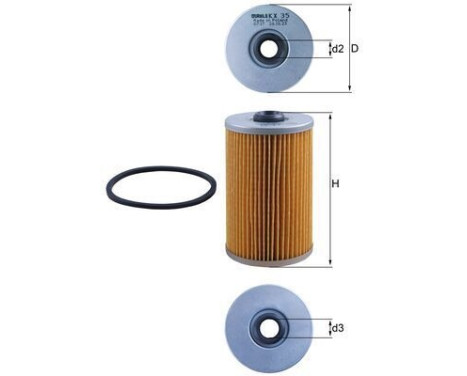 Fuel filter KX 35 Mahle, Image 3