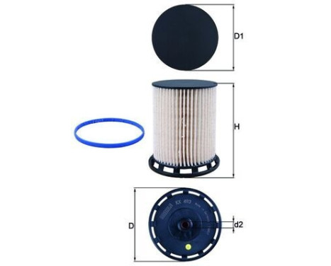 Fuel filter KX 493D Mahle