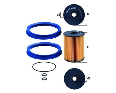 Fuel filter KX 503D Mahle