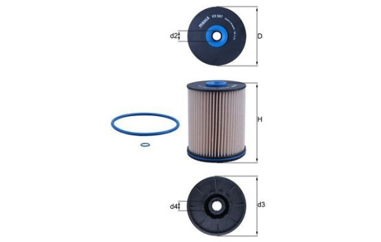 Fuel filter KX 567D Mahle