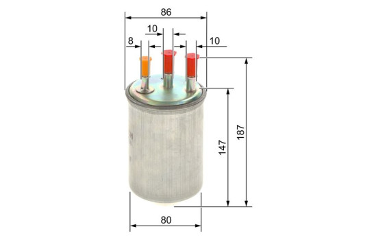 Fuel filter N6508 Bosch, Image 2