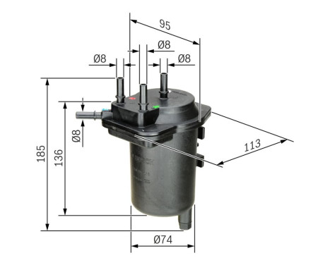 Fuel filter N7013 Bosch, Image 3