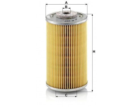 Fuel filter P 707 Mann, Image 2