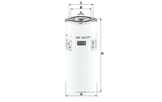 Fuel filter WDK 962/20 Mann, Image 2