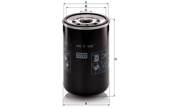 Fuel filter WK 11 046 MANN-FILTER, Image 2