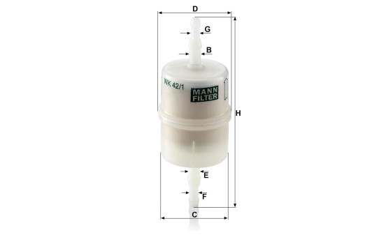 Fuel filter WK 42/1 Mann, Image 2