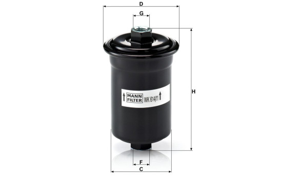 Fuel filter WK 614/11 MANN-FILTER, Image 3
