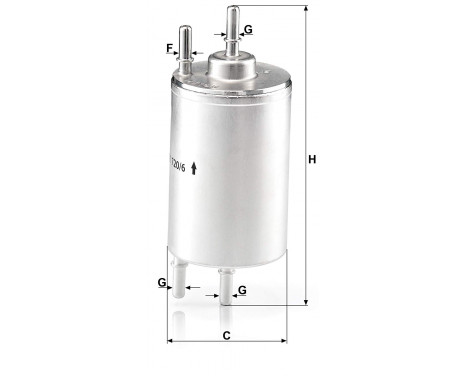 Fuel filter WK 720/6 Mann, Image 2