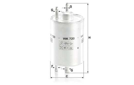 Fuel filter WK 720 Mann, Image 2