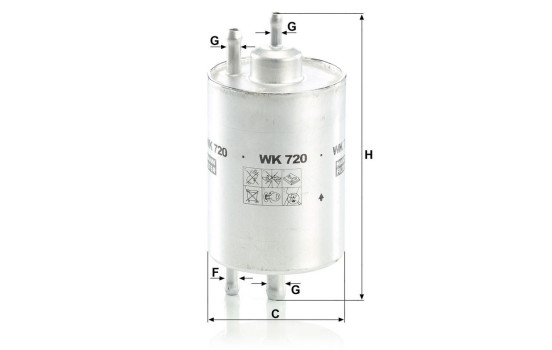 Fuel filter WK 720 Mann, Image 4