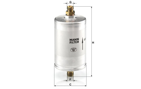 Fuel filter WK 726/3 Mann, Image 3