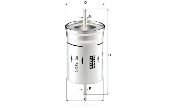 Fuel filter WK 730/1 MANN-FILTER, Image 3
