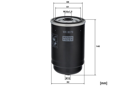 Fuel filter WK 8070 MANN-FILTER, Image 2