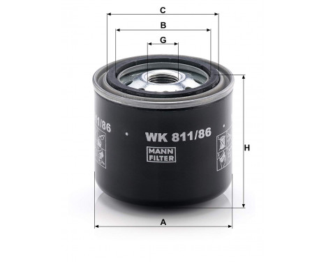 Fuel filter WK 811/86 Mann, Image 2