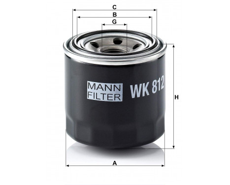 Fuel filter WK 812 Mann, Image 2