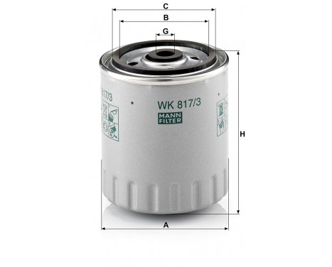 Fuel filter WK 817/3 x Mann, Image 2