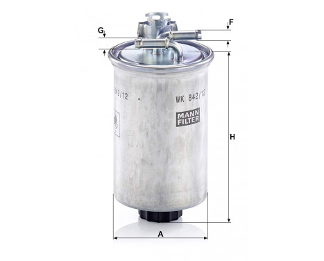 Fuel filter WK 842/12 x Mann, Image 2