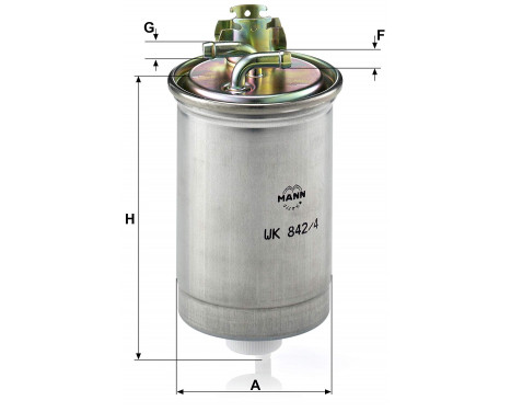 Fuel filter WK 842/4 Mann, Image 2