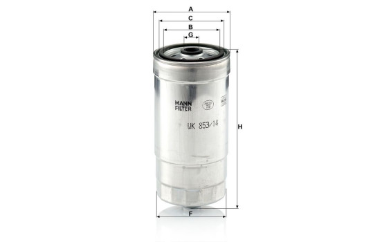 Fuel filter WK 853/14 MANN-FILTER, Image 3