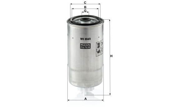 Fuel filter WK 854/3 Mann, Image 3