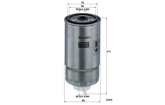 Fuel filter WK 854/4 Mann, Image 4