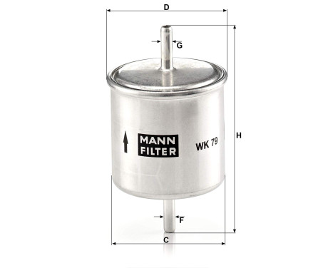 Fuel filter WK79 Mann, Image 2