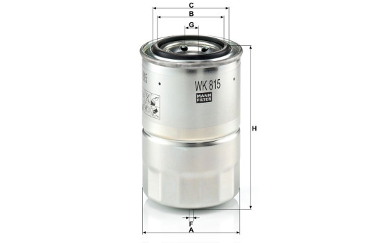 Fuel filter WK815X MANN-FILTER, Image 3