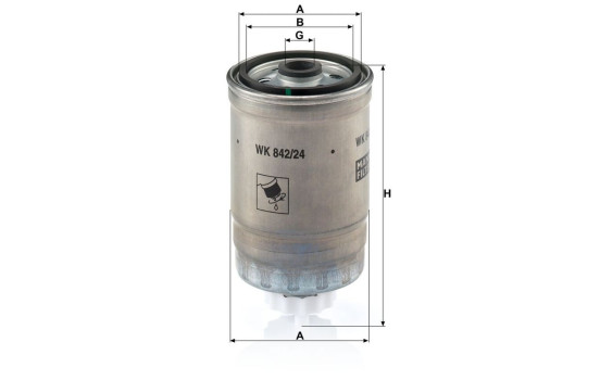 Fuel filter WK842/24 Mann, Image 3
