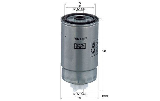 Fuel filter WK854/7 Mann, Image 4