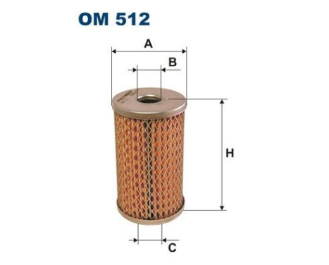 Filter, hydraulics OM 512 Filtron