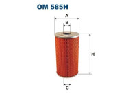Filter, hydraulics OM 585H Filtron