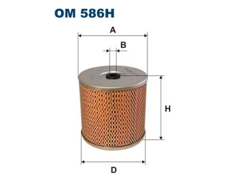 Filter, hydraulics OM 586H Filtron