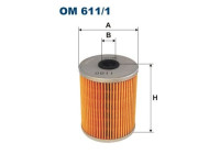 Filter, hydraulics OM 611/1 Filtron