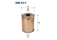 Filter, hydraulics OM 611 Filtron